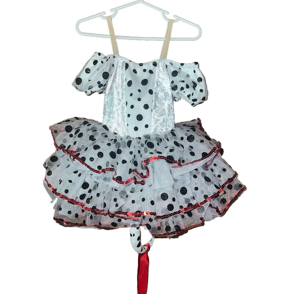 REVOLUTION Dancewear Puppy Love Dalmation Print Outfit XSC